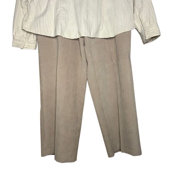 VTG Kim Rogers Off White Long Sleeve Top Size XL Alfred Dunner Trouser Size 14P - Picture 6 of 15